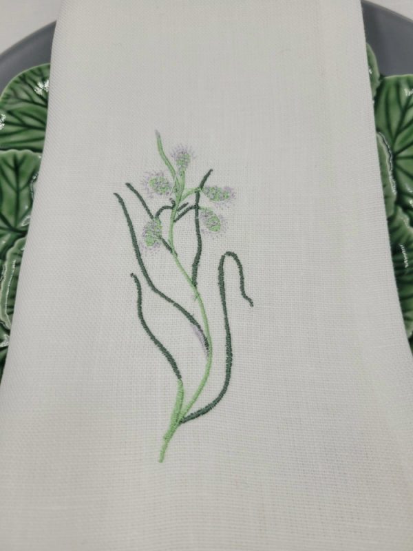 Irish Linen Hand Embroidered Napkin